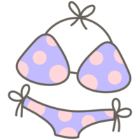 zomer gevoel zoet pastel Purper polka punt bikini png