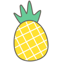 estate vibrazioni dolce pastello ananas png