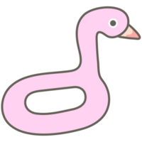 summer vibes cute pastel pink inflatable pool float swan png