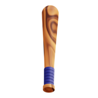 3d illustration of wooden baseball bat png