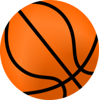 Basketball ball with black outline suitable for sports designs, team logos, social media graphics, and athletic event promotions. png