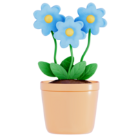 Earth day Plants and Flowers on a transparent background , 3D Rendering png