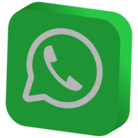 Modern 3D Green Template WhatsApp Interface Illustration. Internet network concept. png