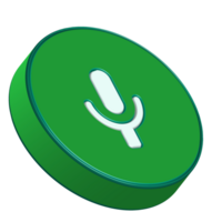 moderno 3d verde modelo Whatsapp interface ilustração. Internet rede conceito. png