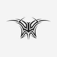 icono de diseño de logotipo vectorial tribal negro y signo tribal vector