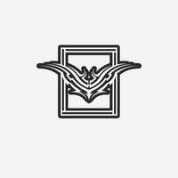 black tribal vector logo design icon and sign tribal