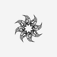 black tribal vector logo design icon and sign tribal