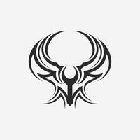 icono de diseño de logotipo vectorial tribal negro y signo tribal vector