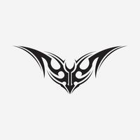 icono de diseño de logotipo vectorial tribal negro y signo tribal vector