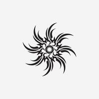 icono de diseño de logotipo vectorial tribal negro y signo tribal vector