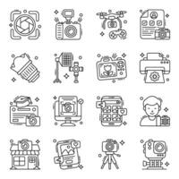 Pack of Photography Linear  Icons vector