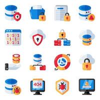 Set of Security Flat Icons vector