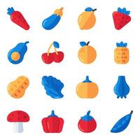 Set of Food Flat Icons vector