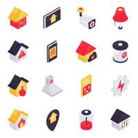 Set of Smart Gadgets Isometric Icons vector