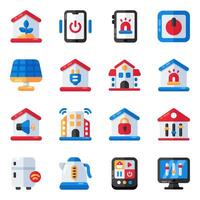 Set of Smart Devices Flat Icons vector