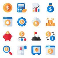 Set of Business Flat Icons vector