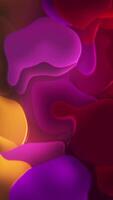 Vertical video - Retro 1970s psychedelic morphing liquid organic shapes in vibrant color tones. Full HD and looping vintage lava lamp effect motion background animation.