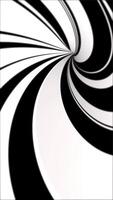 Vertical video - simple black and white hypnotic spiral motion background animation. This abstract spiraling background is full HD and a seamless loop.