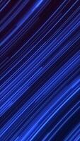 Vertical video - abstract motion background with glowing blue neon lines moving diagonally across the frame at high speed. This trendy gaming background animation is full HD and a seamless loop.