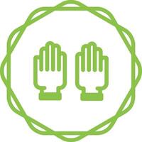 Rubber Gloves Vector Icon