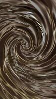 Vertical video - elegant shiny golden background with a gently flowing metallic gold spiral. This luxury motion background animation is full HD and a seamless loop.