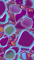 Vertical video - trippy liquid motion effect background with morphing organic glowing shapes. This vibrant colorful retro psychedelic motion background is full HD and a seamless loop.