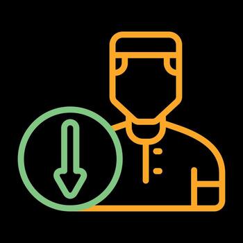 User Down Vector Icon