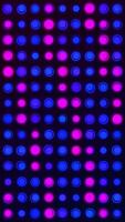 verticale vidéo - Facile coloré à motifs mouvement Contexte animation avec embrasé rose et bleu néon coloré points et cercles ou LED lumières. video