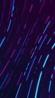 Vertical video - glowing pink and blue neon lines and dashed lines and dots gently moving diagonally across the frame. Full HD, looping abstract motion background animation.