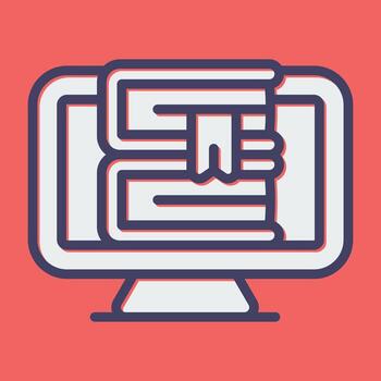 icono de vector de computadora