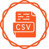 icono de vector csv