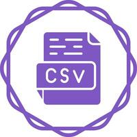 icono de vector csv