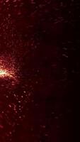Vertical video - burning red hot sparks background animation. Fiery red sparks floating left to right. Full HD particles motion background.