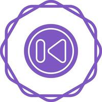 Previous Track Button Vector Icon