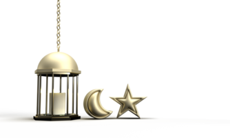 lamp licht lamp maan ster vorm keten geel oranje kleur lantaarn moskee ontwerp Arabisch moslim Islamitisch religie nacht abstract eid groet festival viering luxe evenement sjabloon traditioneel Arabisch png