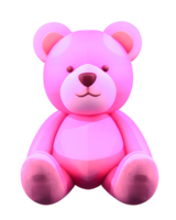 3d illustration rose nounours ours png