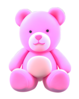 3d ilustração Rosa Urso de pelúcia Urso png