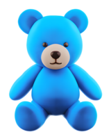 3d illustrazione blu orsacchiotto orso png