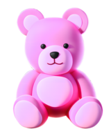 3d ilustração Rosa Urso de pelúcia Urso png