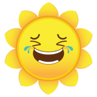 sun laughing face cartoon cute png