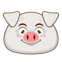 porc sourire visage dessin animé mignonne png