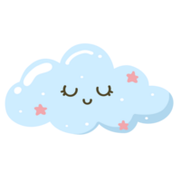 süß Wolke glücklich Gesicht png