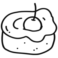 Cake outline doodle hand drawn png