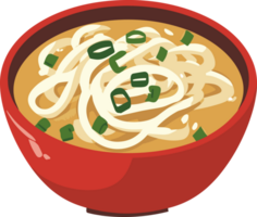 ai généré udon nouilles clipart isolé png