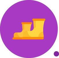 botas largo circulo icono vector