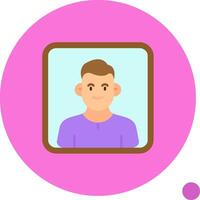 Portrait Long Circle Icon vector