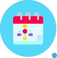 Calender Long Circle Icon vector