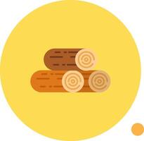 Wood Long Circle Icon vector