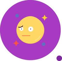 Confused Long Circle Icon vector