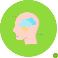 Brainstorm Long Circle Icon vector
